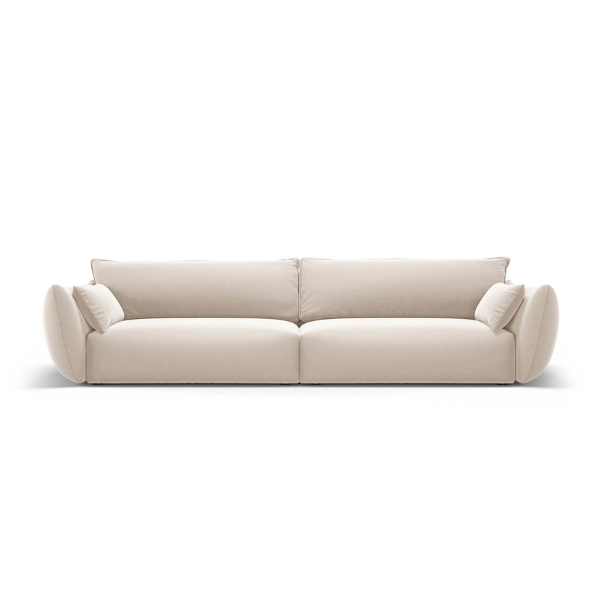 Matera 4-Sitzer Sofa aus Samt in Beige (Salvador 1), 248x110x85 cm von Cosmopolitan Design – Bild 1