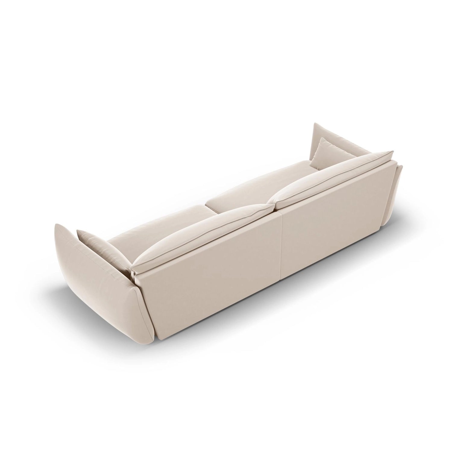 Matera 4-Sitzer Sofa aus Samt in Beige (Salvador 1), 248x110x85 cm von Cosmopolitan Design – Bild 4