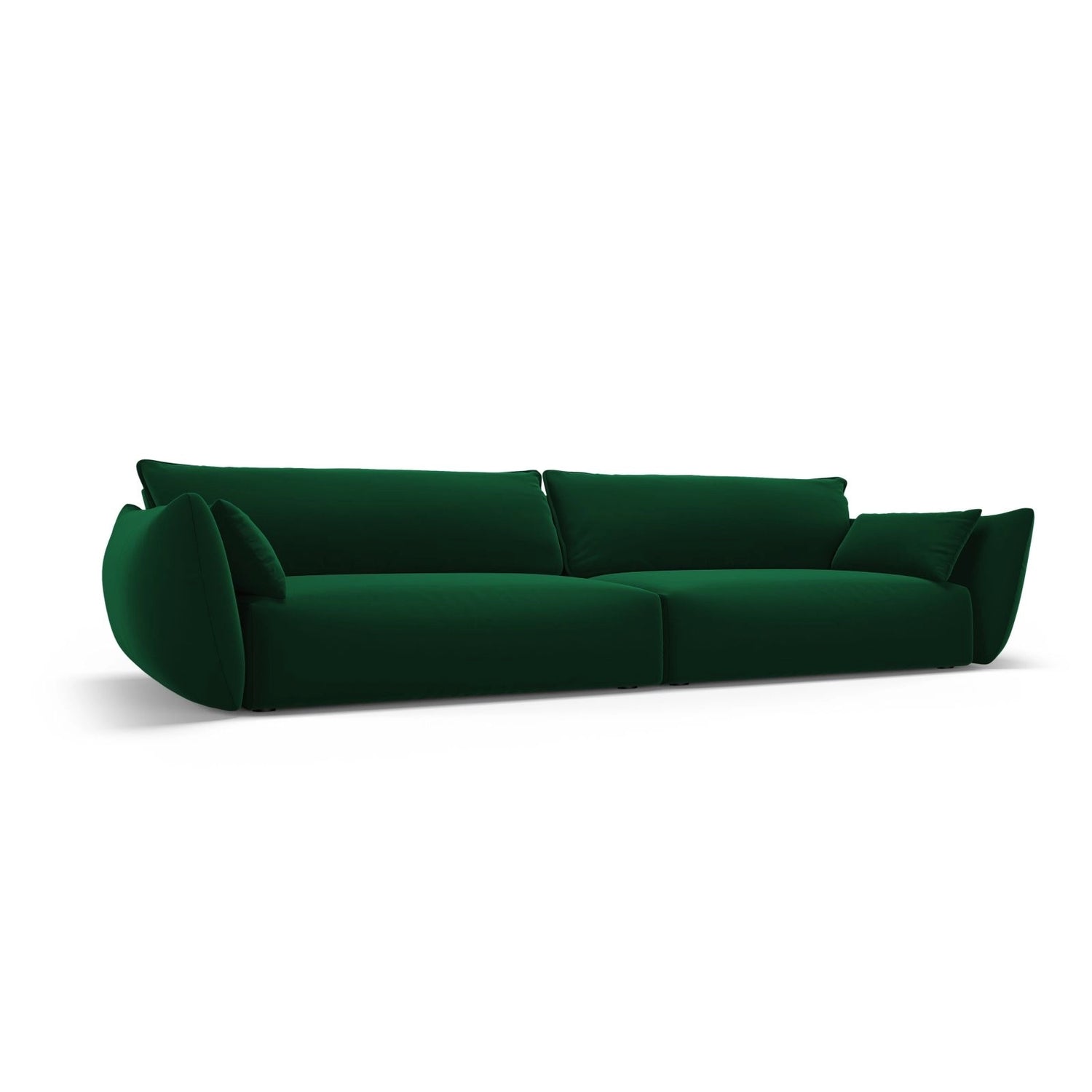 Matera 4-Sitzer Sofa aus Samt in Flaschengrün (Salvador 7), 248x110x85 cm von Cosmopolitan Design – Bild 3