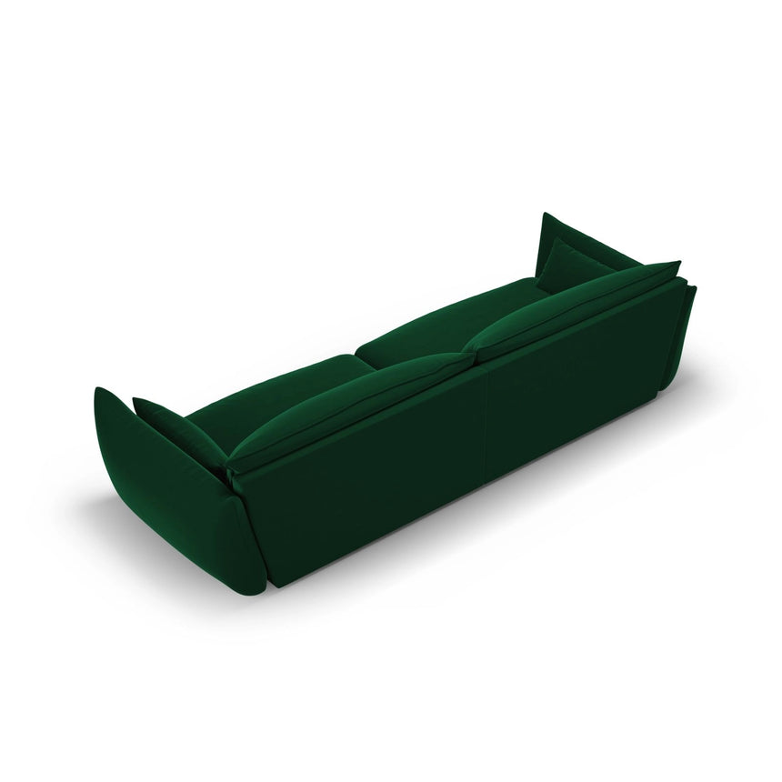 Matera 4-Sitzer Sofa aus Samt in Flaschengrün (Salvador 7), 248x110x85 cm von Cosmopolitan Design – Bild 4