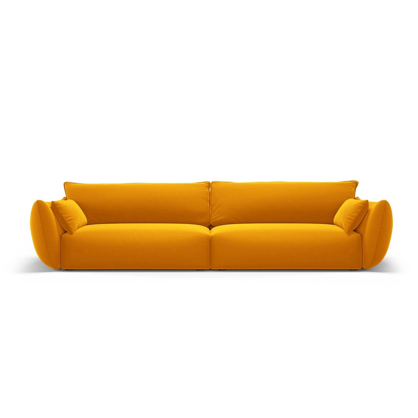 Matera 4-Sitzer Sofa aus Samt in Gelb (Salvador 10), 248x110x85 cm von Cosmopolitan Design – Bild 1