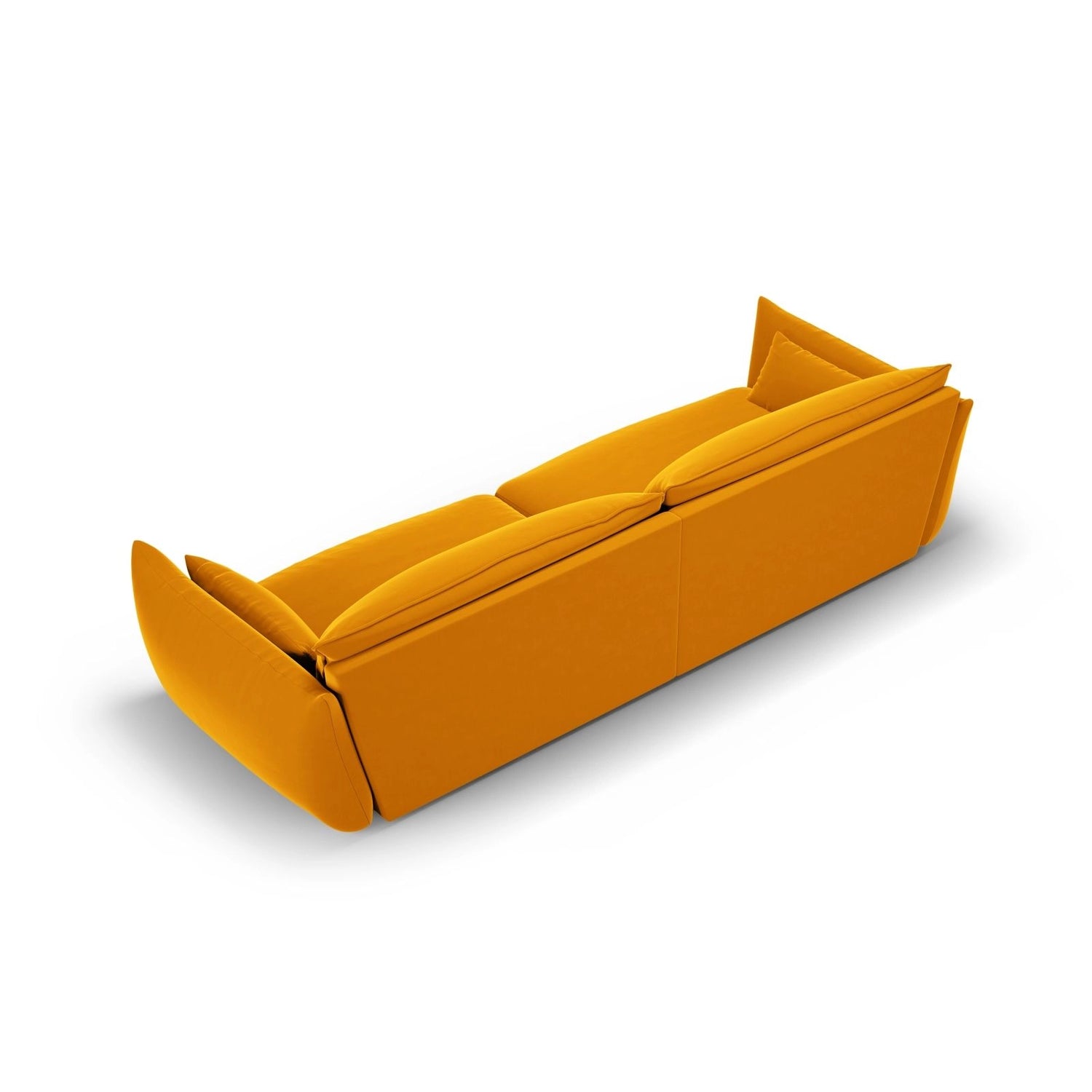 Matera 4-Sitzer Sofa aus Samt in Gelb (Salvador 10), 248x110x85 cm von Cosmopolitan Design – Bild 4