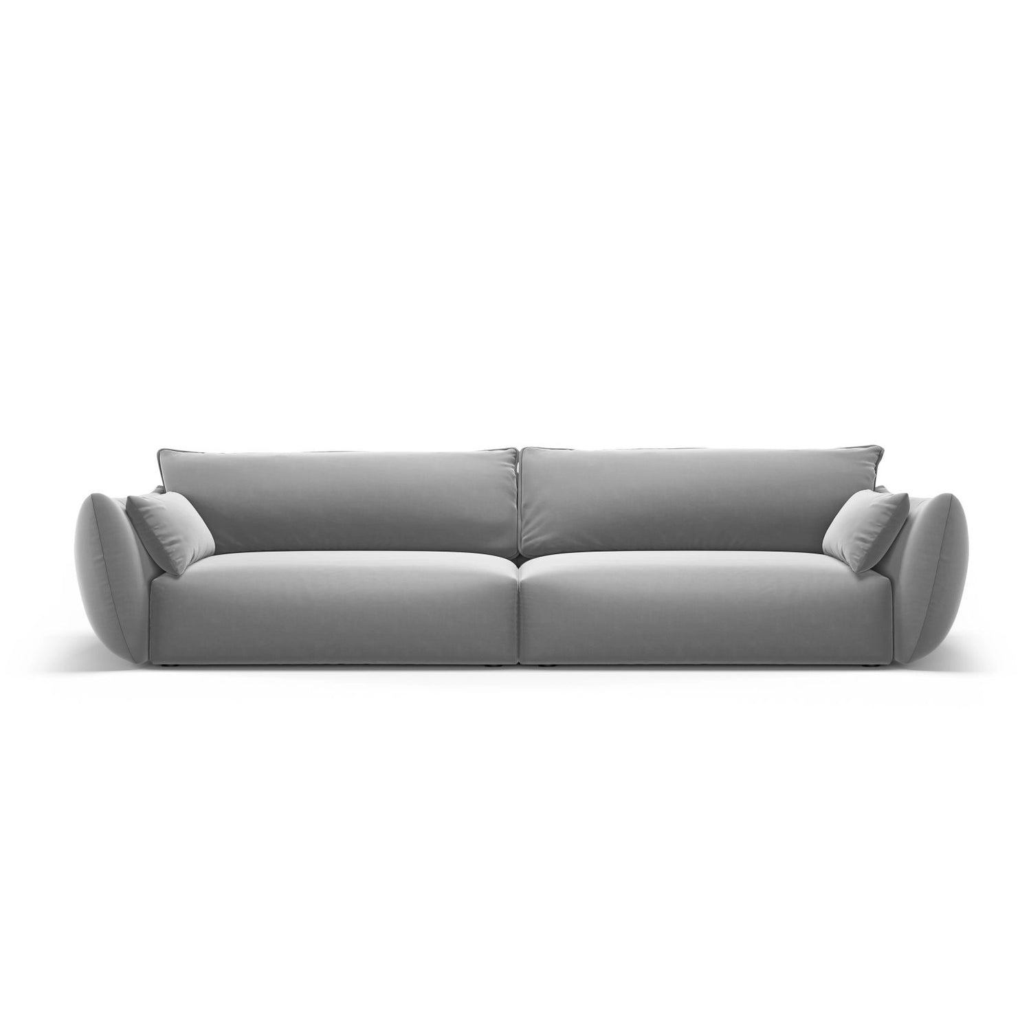 Matera 4-Sitzer Sofa aus Samt in Grau (Salvador 17), 248x110x85 cm von Cosmopolitan Design – Bild 1