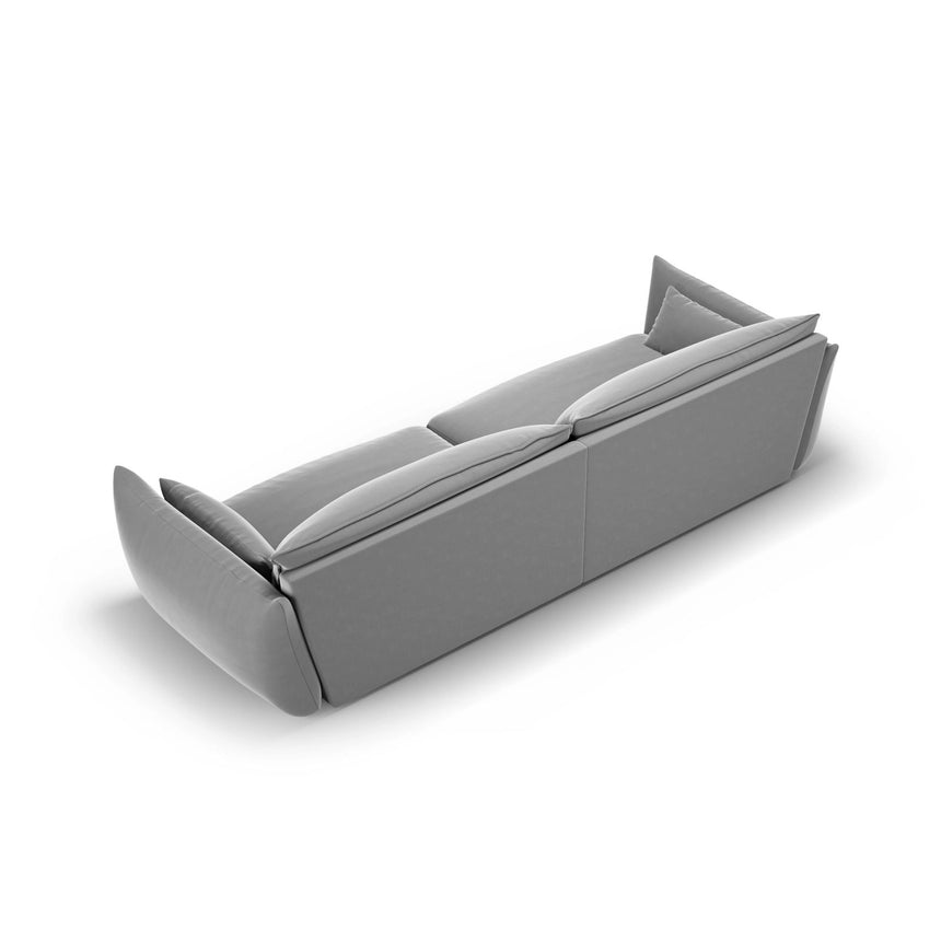 Matera 4-Sitzer Sofa aus Samt in Grau (Salvador 17), 248x110x85 cm von Cosmopolitan Design – Bild 4