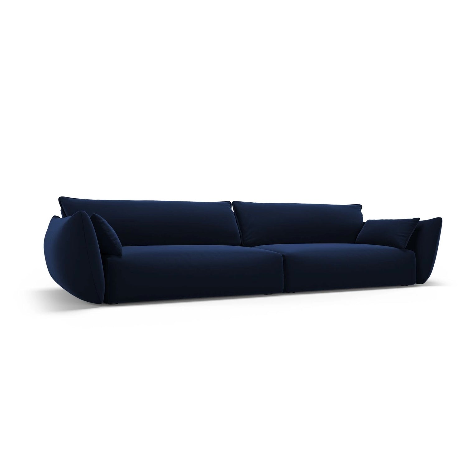 Matera 4-Sitzer Sofa aus Samt in Königsblau (Salvador 5), 248x110x85 cm von Cosmopolitan Design – Bild 3
