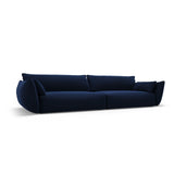 Matera 4-Sitzer Sofa aus Samt in Königsblau (Salvador 5), 248x110x85 cm von Cosmopolitan Design – Bild 3