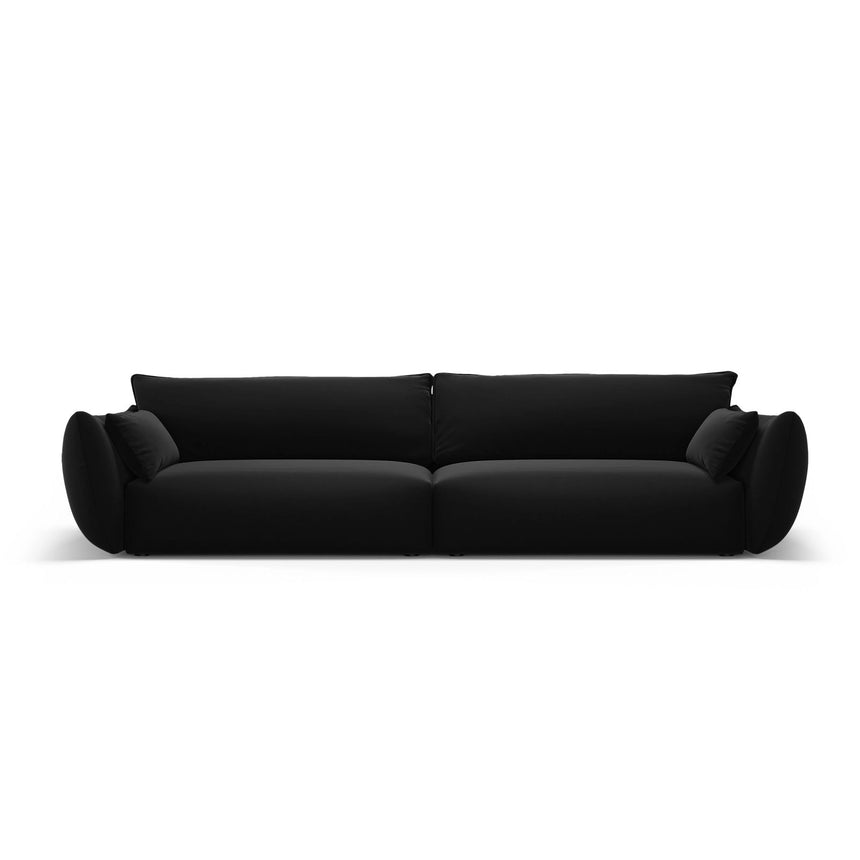 Matera 4-Sitzer Sofa aus Samt in Schwarz (Salvador 19), 248x110x85 cm von Cosmopolitan Design – Bild 1