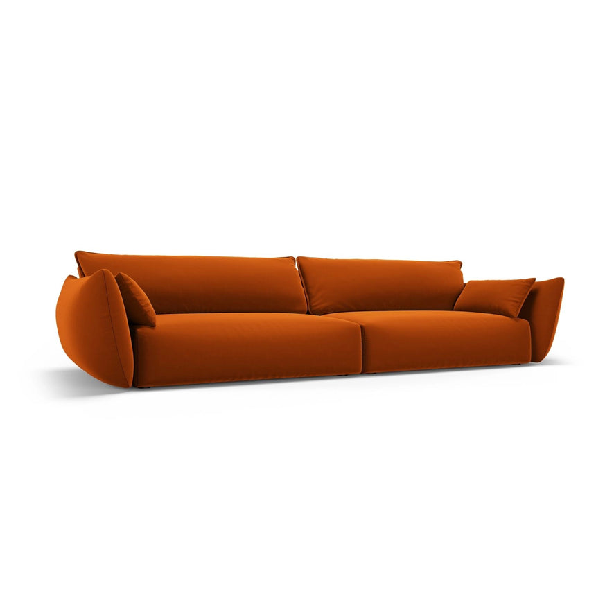 Matera 4-Sitzer Sofa aus Samt in Terrakotta (Salvador 14), 248x110x85 cm von Cosmopolitan Design – Bild 3
