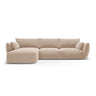 Matera 5-Sitzer Ecksofa, Linke Seite, aus Chenille in Beige (Haga 30), 280x171x85 cm von Cosmopolitan Design – Bild 1