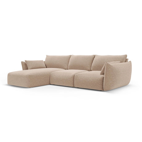 Matera 5-Sitzer Ecksofa, Linke Seite, aus Chenille in Beige (Haga 30), 280x171x85 cm von Cosmopolitan Design – Bild 2