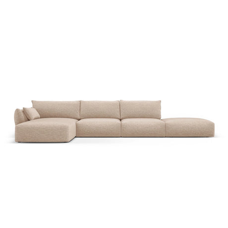 Matera 5-Sitzer Ecksofa, Linke Seite, aus Chenille in Beige (Haga 30), 364x171x85 cm von Cosmopolitan Design – Bild 1