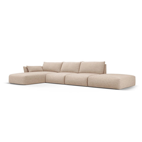 Matera 5-Sitzer Ecksofa, Linke Seite, aus Chenille in Beige (Haga 30), 364x171x85 cm von Cosmopolitan Design – Bild 3
