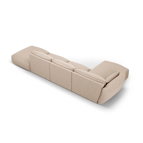 Matera 5-Sitzer Ecksofa, Linke Seite, aus Chenille in Beige (Haga 30), 364x171x85 cm von Cosmopolitan Design – Bild 4