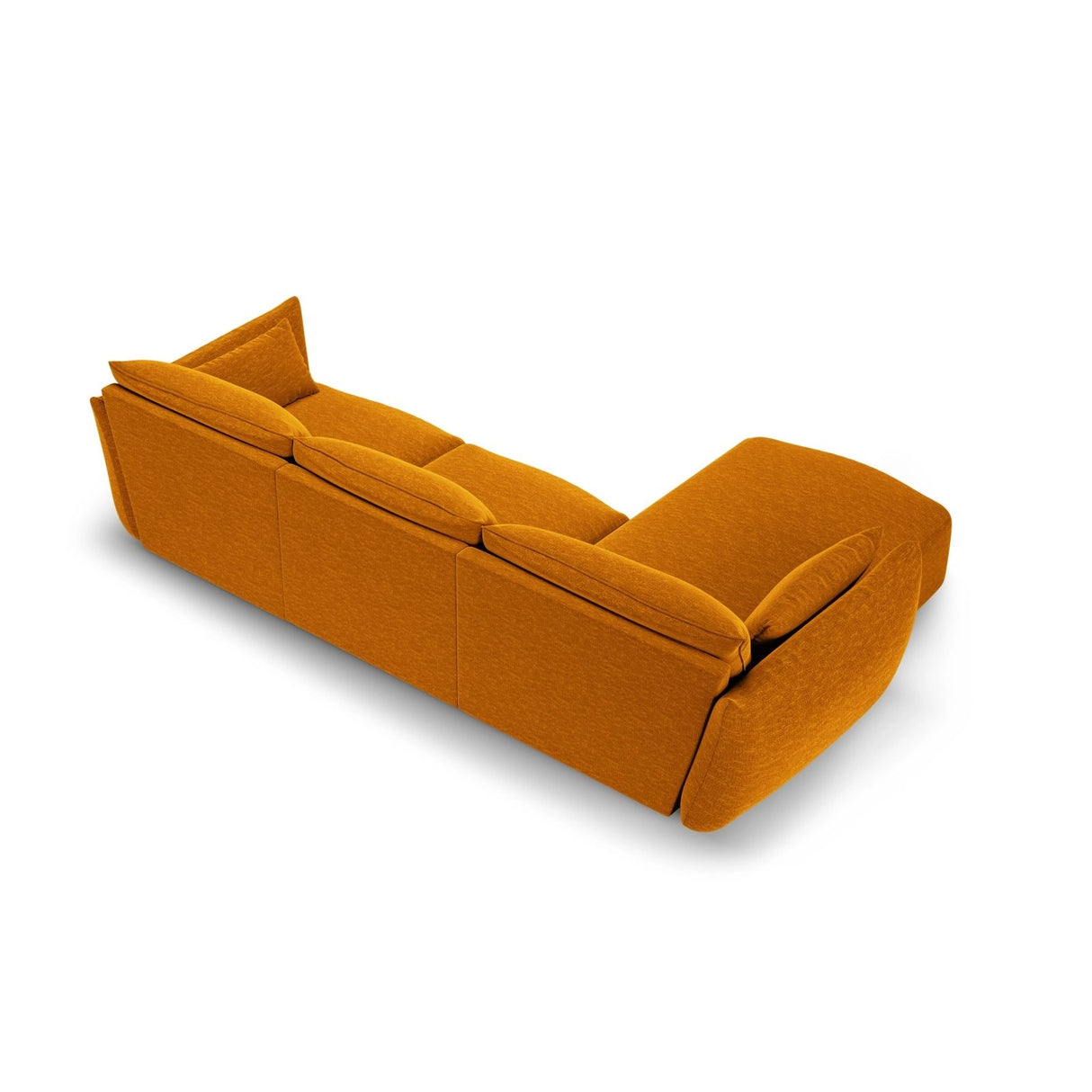 Matera 5-Sitzer Ecksofa, Linke Seite, aus Chenille in Gelb (Haga 68), 280x171x85 cm von Cosmopolitan Design – Bild 3
