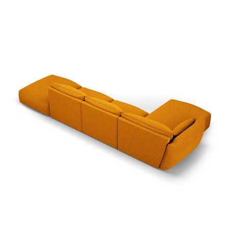 Matera 5-Sitzer Ecksofa, Linke Seite, aus Chenille in Gelb (Haga 68), 364x171x85 cm von Cosmopolitan Design – Bild 4