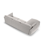 Matera 5-Sitzer Ecksofa, Linke Seite, aus Chenille in Hellgrau (Haga 06), 280x171x85 cm von Cosmopolitan Design – Bild 3