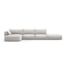 Matera 5-Sitzer Ecksofa, Linke Seite, aus Chenille in Hellgrau (Haga 06), 364x171x85 cm von Cosmopolitan Design – Bild 1