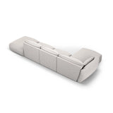 Matera 5-Sitzer Ecksofa, Linke Seite, aus Chenille in Hellgrau (Haga 06), 364x171x85 cm von Cosmopolitan Design – Bild 4