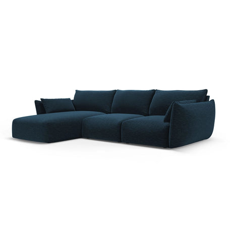 Matera 5-Sitzer Ecksofa, Linke Seite, aus Chenille in Königsblau (Haga 86), 280x171x85 cm von Cosmopolitan Design – Bild 2