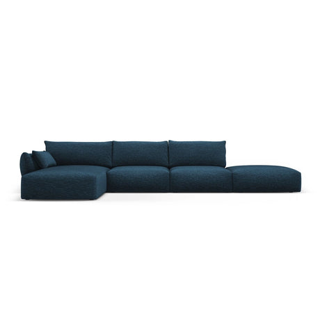 Matera 5-Sitzer Ecksofa, Linke Seite, aus Chenille in Königsblau (Haga 86), 364x171x85 cm von Cosmopolitan Design – Bild 1