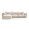 Matera 5-Sitzer Ecksofa, Linke Seite, aus Samt in Beige (Salvador 1), 280x171x85 cm von Cosmopolitan Design – Bild 1