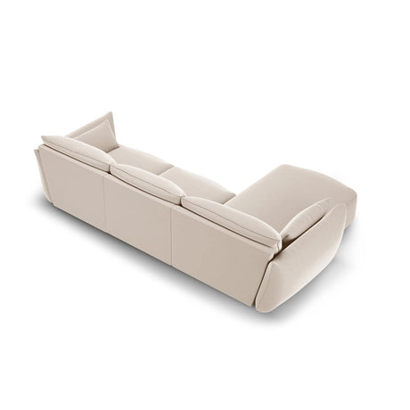 Matera 5-Sitzer Ecksofa, Linke Seite, aus Samt in Beige (Salvador 1), 280x171x85 cm von Cosmopolitan Design – Bild 3