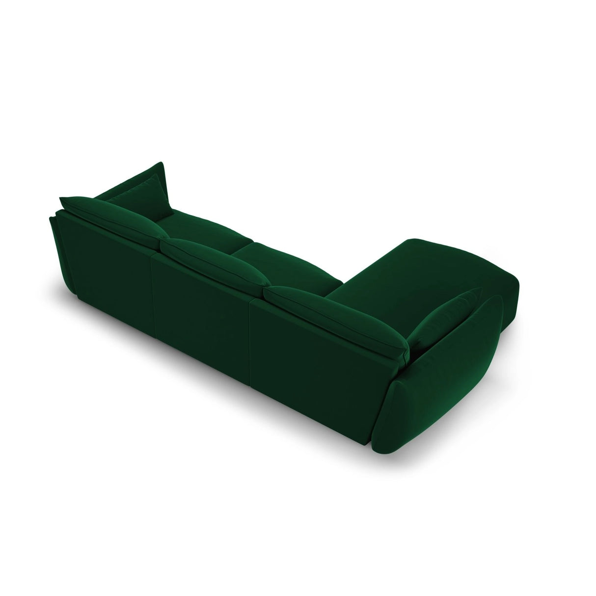 Matera 5-Sitzer Ecksofa, Linke Seite, aus Samt in Flaschengrün (Salvador 7), 280x171x85 cm von Cosmopolitan Design – Bild 3