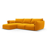 Matera 5-Sitzer Ecksofa, Linke Seite, aus Samt in Gelb (Salvador 10), 280x171x85 cm von Cosmopolitan Design – Bild 2
