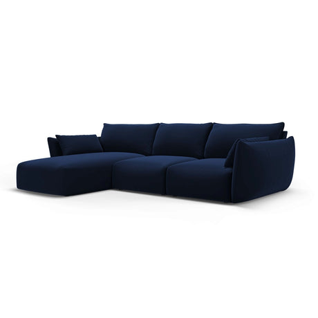 Matera 5-Sitzer Ecksofa, Linke Seite, aus Samt in Königsblau (Salvador 5), 280x171x85 cm von Cosmopolitan Design – Bild 2