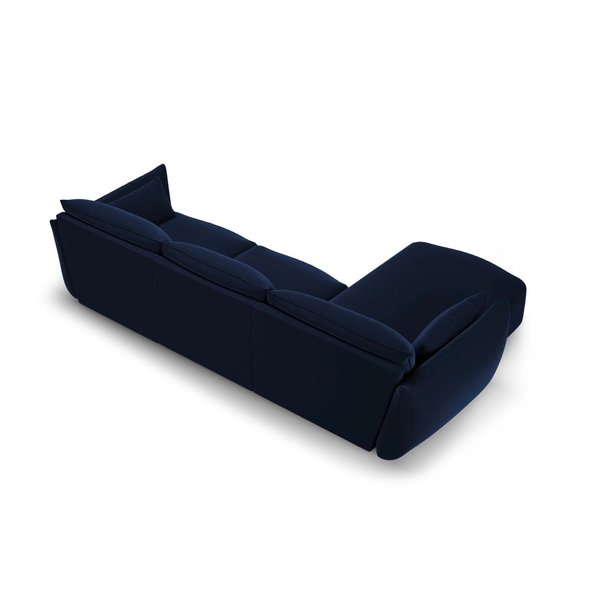 Matera 5-Sitzer Ecksofa, Linke Seite, aus Samt in Königsblau (Salvador 5), 280x171x85 cm von Cosmopolitan Design – Bild 3