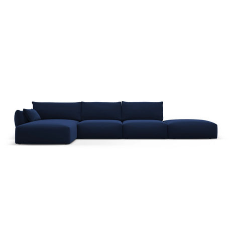 Matera 5-Sitzer Ecksofa, Linke Seite, aus Samt in Königsblau (Salvador 5), 364x171x85 cm von Cosmopolitan Design – Bild 1