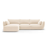 Matera 5-Sitzer Ecksofa, Linke Seite, aus Samt oder Chenille, 280x171x85 cm von Cosmopolitan Design – Bild 1
