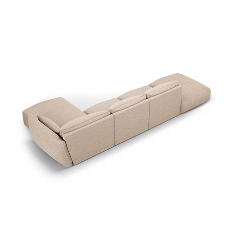 Matera 5-Sitzer Ecksofa, Rechte Seite, aus Chenille in Beige (Haga 30), 364x171x85 cm von Cosmopolitan Design – Bild 4