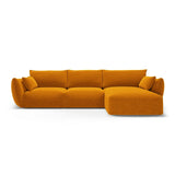 Matera 5-Sitzer Ecksofa, Rechte Seite, aus Chenille in Gelb (Haga 68), 280x171x85 cm von Cosmopolitan Design – Bild 1
