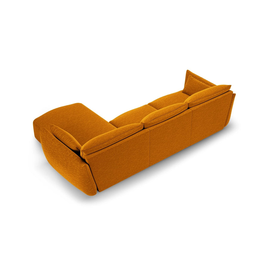 Matera 5-Sitzer Ecksofa, Rechte Seite, aus Chenille in Gelb (Haga 68), 280x171x85 cm von Cosmopolitan Design – Bild 3