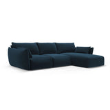 Matera 5-Sitzer Ecksofa, Rechte Seite, aus Chenille in Königsblau (Haga 86), 280x171x85 cm von Cosmopolitan Design – Bild 2