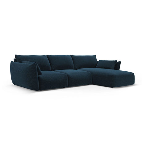 Matera 5-Sitzer Ecksofa, Rechte Seite, aus Chenille in Königsblau (Haga 86), 280x171x85 cm von Cosmopolitan Design – Bild 2