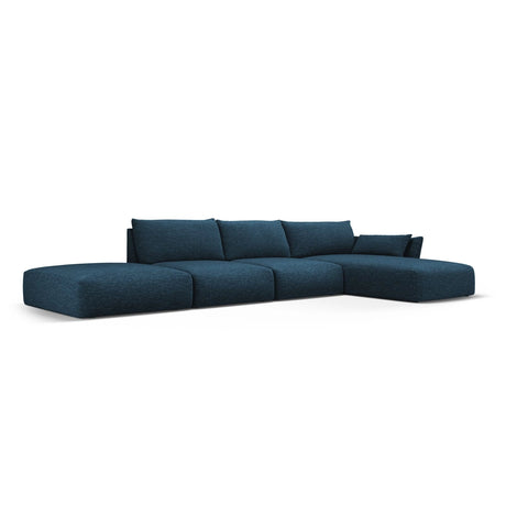 Matera 5-Sitzer Ecksofa, Rechte Seite, aus Chenille in Königsblau (Haga 86), 364x171x85 cm von Cosmopolitan Design – Bild 3
