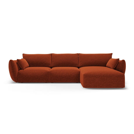 Matera 5-Sitzer Ecksofa, Rechte Seite, aus Chenille in Terrakotta (Haga 44), 280x171x85 cm von Cosmopolitan Design – Bild 1