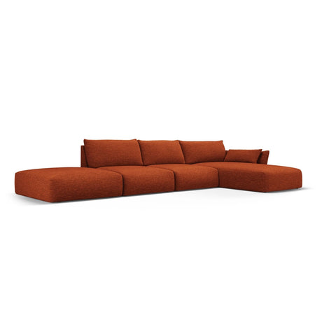 Matera 5-Sitzer Ecksofa, Rechte Seite, aus Chenille in Terrakotta (Haga 44), 364x171x85 cm von Cosmopolitan Design – Bild 3