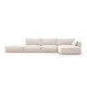 Matera 5-Sitzer Ecksofa, Rechte Seite, aus Samt in Beige (Salvador 1), 364x171x85 cm von Cosmopolitan Design – Bild 1