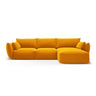 Matera 5-Sitzer Ecksofa, Rechte Seite, aus Samt in Gelb (Salvador 10), 280x171x85 cm von Cosmopolitan Design – Bild 1