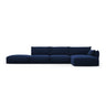 Matera 5-Sitzer Ecksofa, Rechte Seite, aus Samt in Königsblau (Salvador 5), 364x171x85 cm von Cosmopolitan Design – Bild 1
