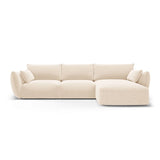 Matera 5-Sitzer Ecksofa, Rechte Seite, aus Samt oder Chenille, 280x171x85 cm von Cosmopolitan Design – Bild 1