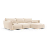 Matera 5-Sitzer Ecksofa, Rechte Seite, aus Samt oder Chenille, 280x171x85 cm von Cosmopolitan Design – Bild 2