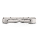 Matera 7-Sitzer Ecksofa, Symmetrisch, aus Chenille in Hellgrau (Haga 06), 286x286 cm von Cosmopolitan Design – Bild 1