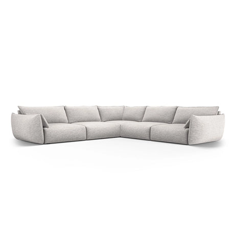 Matera 7-Sitzer Ecksofa, Symmetrisch, aus Chenille in Hellgrau (Haga 06), 286x286 cm von Cosmopolitan Design – Bild 1