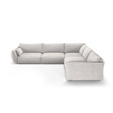 Matera 7-Sitzer Ecksofa, Symmetrisch, aus Chenille in Hellgrau (Haga 06), 286x286 cm von Cosmopolitan Design – Bild 3