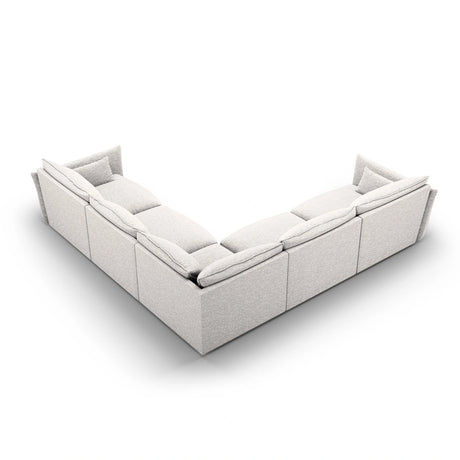Matera 7-Sitzer Ecksofa, Symmetrisch, aus Chenille in Hellgrau (Haga 06), 286x286 cm von Cosmopolitan Design – Bild 4