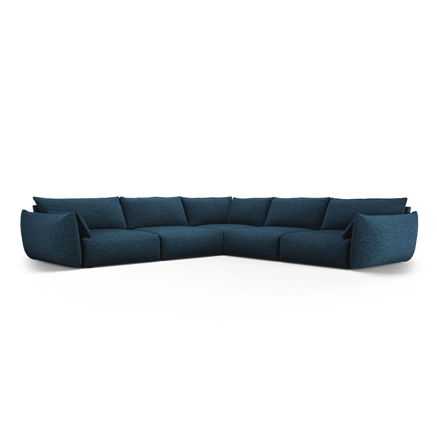 Matera 7-Sitzer Ecksofa, Symmetrisch, aus Chenille in Königsblau (Haga 86), 286x286 cm von Cosmopolitan Design – Bild 1